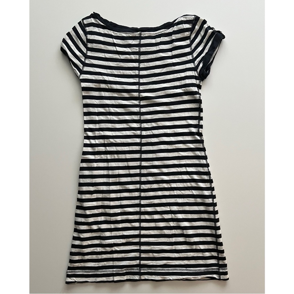 Banana Republic t-shirt dress, black white striped, small - Picture 2 of 8